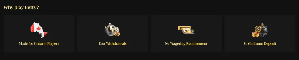 why choose betty casino ontario 